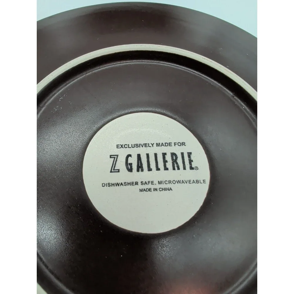 Z Gallerie Salad Plates Brown Coral Branches Set Of 4 Ocean Beach Salt Water